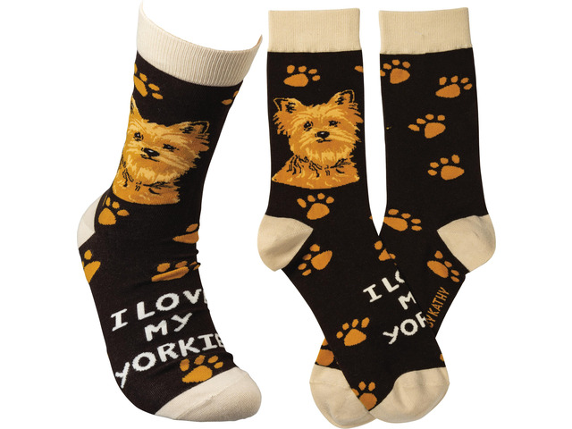 Primitives By Kathy Socks - I Love My Yorkie