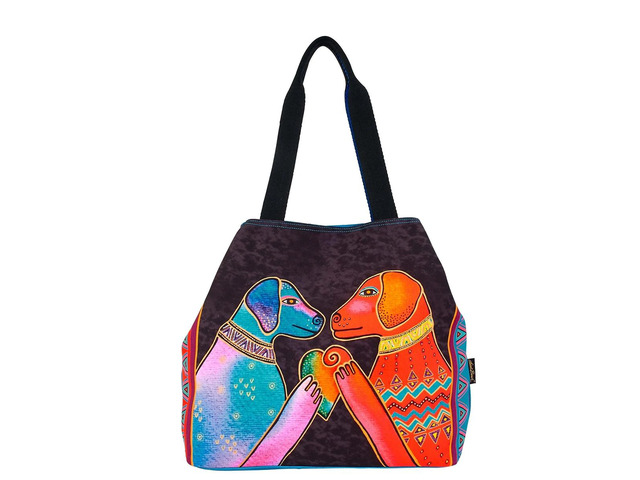 Laurel Burch Heartfelt Dogs Large Gap Tote, 21' x 5.5' x 15'