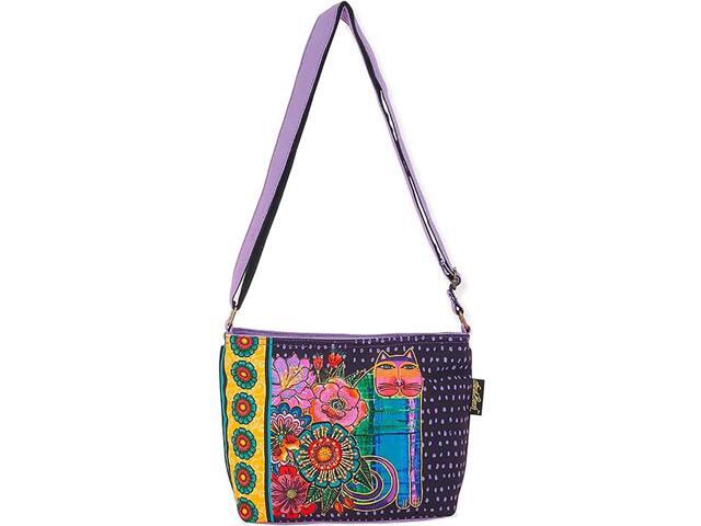 Laurel Burch Acacia Cat Feline Crossbody Shoulder Bag, 11'x 2.5'x 8'