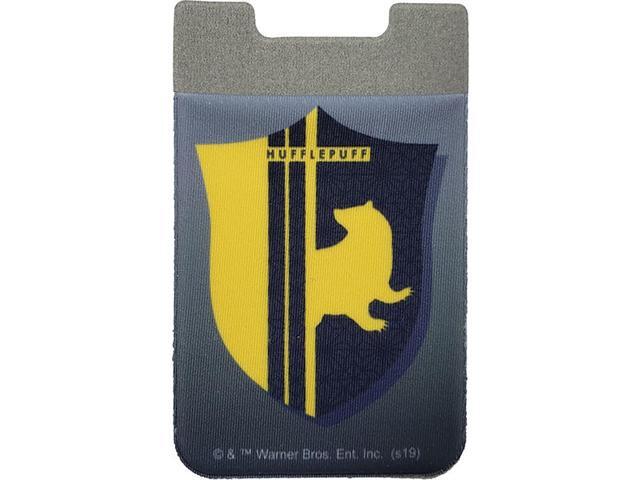 Cell Phone Wallet Stick-On Pouch for Cash and Cards - Hufflepuff Crest