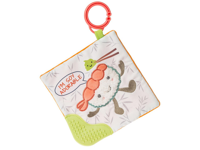 Mary Meyer Sweet Soothie Crinkle Teether Toy and Squeaker, 6 x 6', Sushi