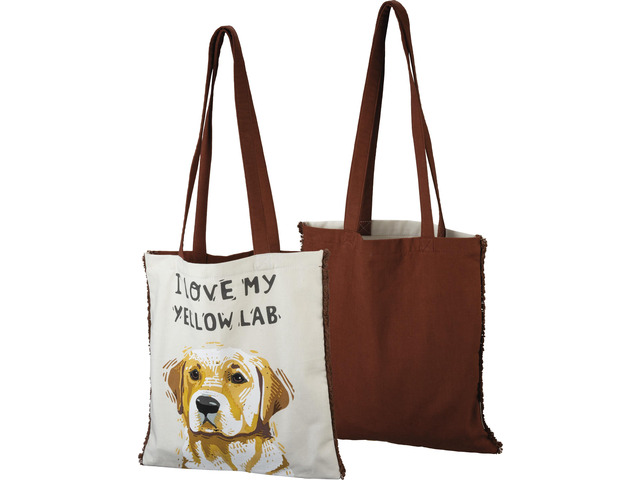 Primitives by Kathy Tote - I Love My Yellow Lab, One Bag, Both Sides Shown