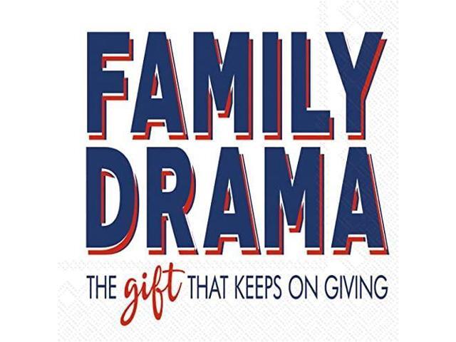 Boston International Rosanne Beck 3-Ply Paper Napkins, 20-Count Cocktail Size, Family Drama