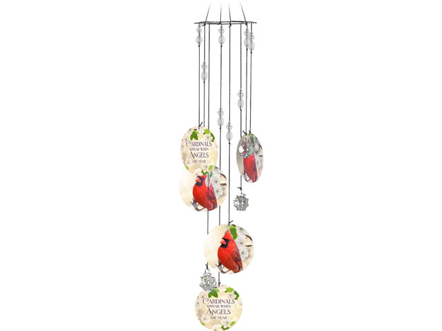Spoontiques Decorative Chimes for Yard and Garden, Cardinal Memorial Wind Chime