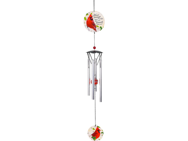 Spoontiques Decorative Chimes for Yard and Garden, Cardinal Memorial Wind Chime