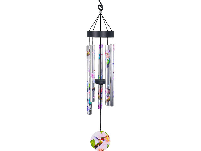 Spoontiques Decorative Chimes for Yard and Garden, Hummingbird Wind Chime