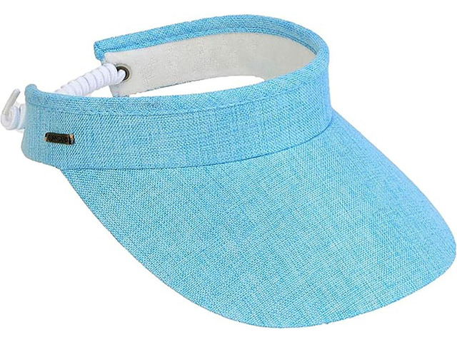 Sun N Sand Women's Adjustable Coil Visor UV 50, Brim 3.5', Solid