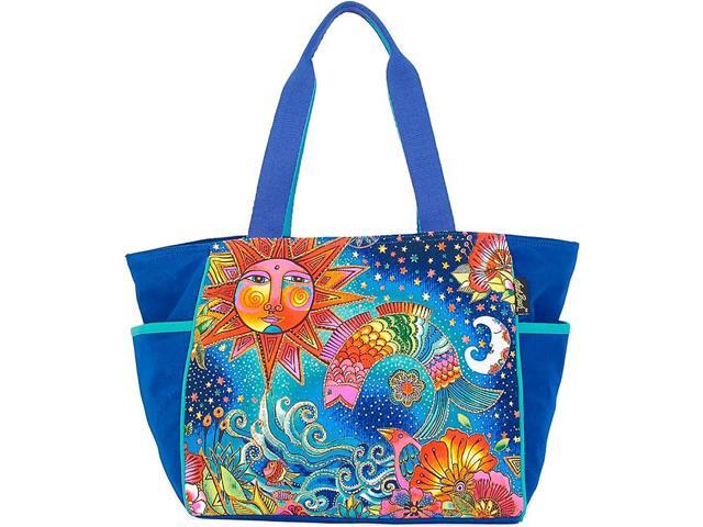 Laurel Burch Celestial Magic Sun Moon Large Shoulder Tote Bag, 20.5' x 9' x 12'