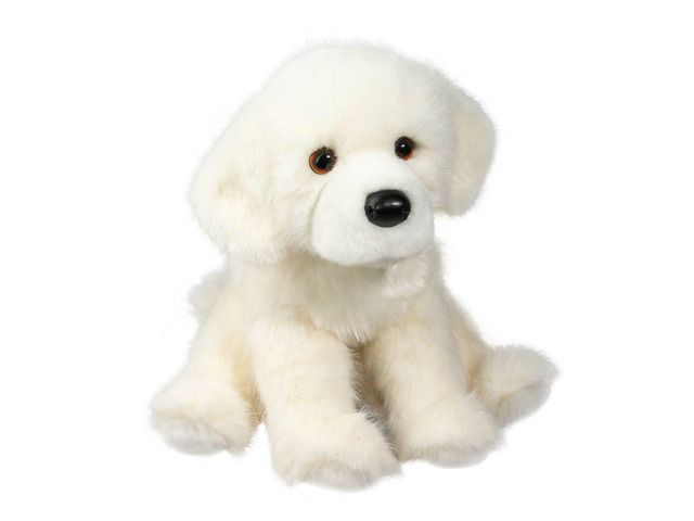 Douglas Toys Everest White Retriever Plush Stuffed Animal Toy, 12' sitting