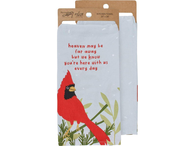 Primitives by Kathy Kitchen Towel - Cardinal We Know You're Here With Us