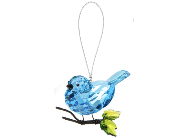 Ganz Crystal Expressions Acrylic Garden Blue Bird Ornament 3 1/2' W. x 2' L.