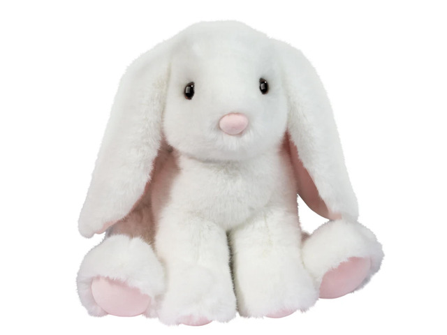 Douglas Toys Super Cloudie Soft White Bunny Plush Stuffed Animal, 12' sitting