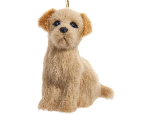 Kurt Adler F2242GO Furry Golden Retriever Dog 4' Hanging Christmas Ornament