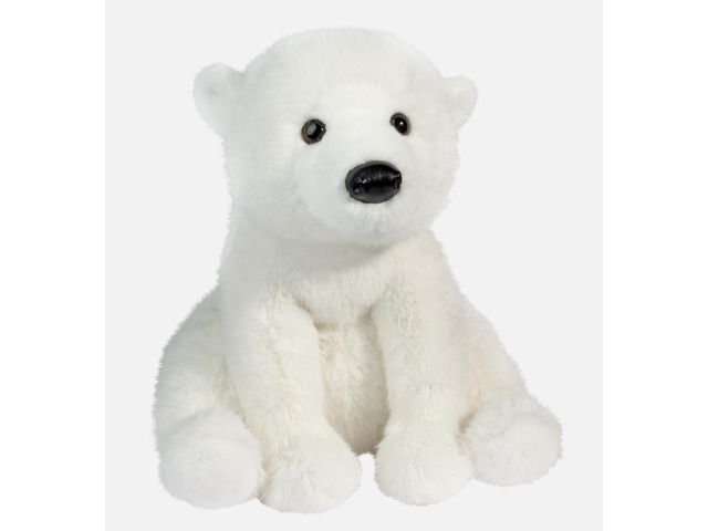 Douglas Toys Super Whitie Polar Bear Soft Plush Stuffed Animal, 11' sitting
