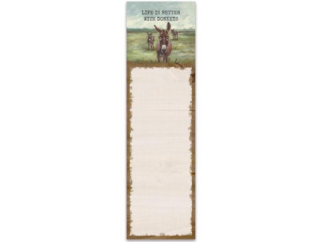 Primitives by Kathy - 'Life is Better With Donkeys' List Pad
