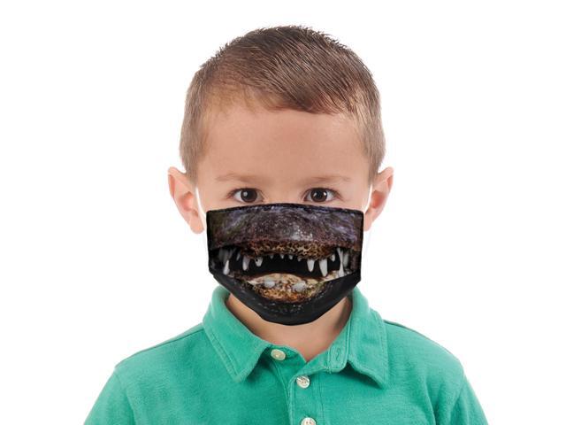 Wildlife Artists Fun Youth Animal Face Masks, Washable, Reusable - Alligator