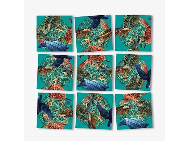 B Dazzle Sea Turtles Scramble Squares 9 Piece Puzzle