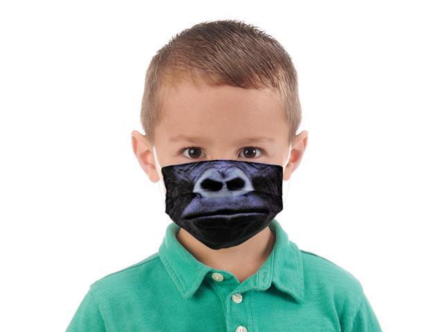 Wildlife Artists Fun Youth Animal Face Masks, Washable, Reusable - Gorilla
