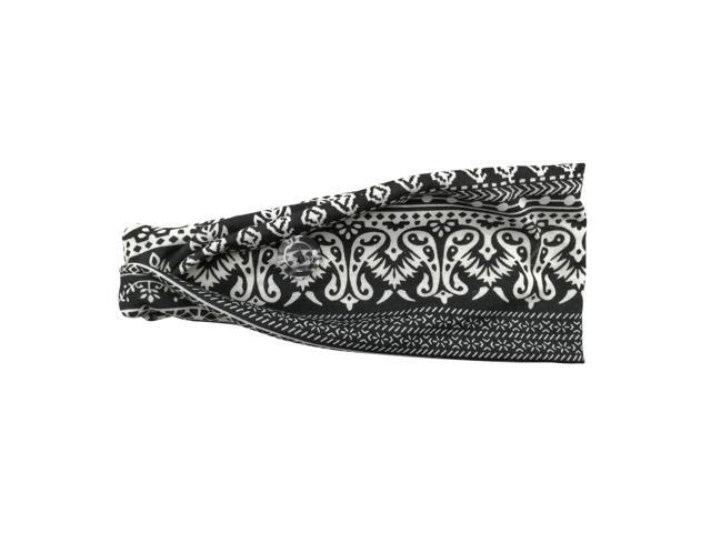 Calla Button Headband for Comfortable Wearing of Face Masks - Black Vintage