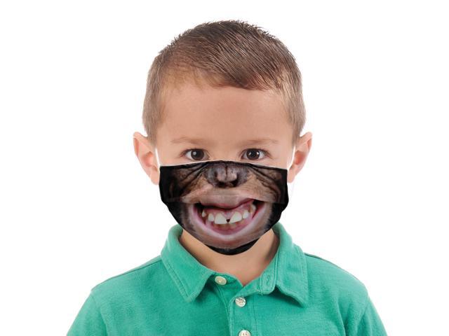 Wildlife Artists Fun Youth Animal Face Masks, Washable, Reusable - Chimpanzee