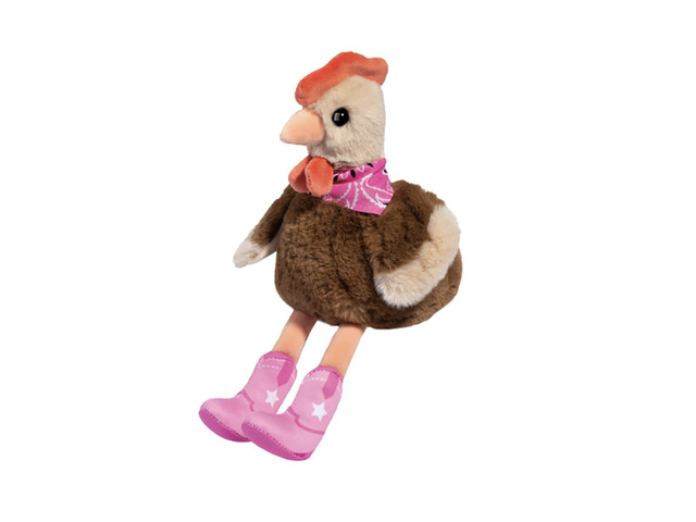 Douglas Toys Cowgirl Chicken Plush Stuffed Animal Toy 10 inches