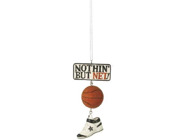 Midwest-CBK - Sport Score Dangle Nothin' But Net Basketball Ornament, 3.5'