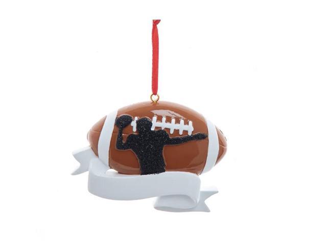 Kurt Adler Football Silhouette Ornament For Personalization - 3.5'