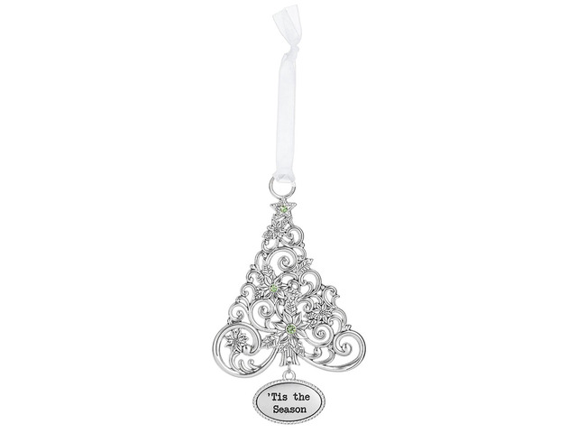 Ganz Ornament Oh Christmas Tree with Poinsettias - Tis the Season