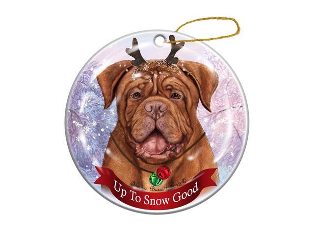 Holiday Pet Gifts Dogue de Bordeaux Dog Porcelain Christmas Ornament