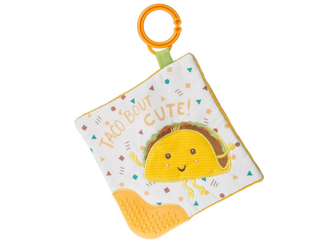 Mary Meyer Sweet Soothie Crinkle Teether Toy and Squeaker, 6 x 6' Taco Bout Cute