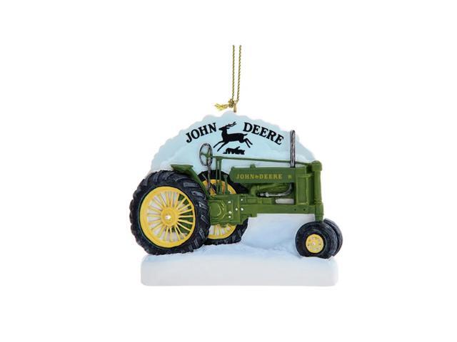 Kurt Adler John Deere Green and Yellow Tractor Ornament, 3.1'