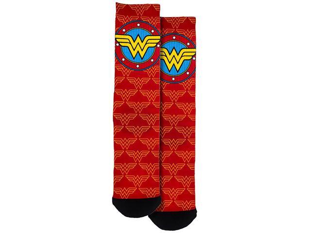 Spoontiques Wonder Woman Logo Crew Socks - SHOE SIZE (5-10 Men) (7-12 women)