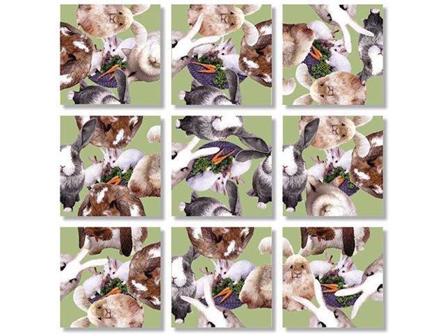 B Dazzle Bunnies Scramble Squares 9 Piece Puzzle