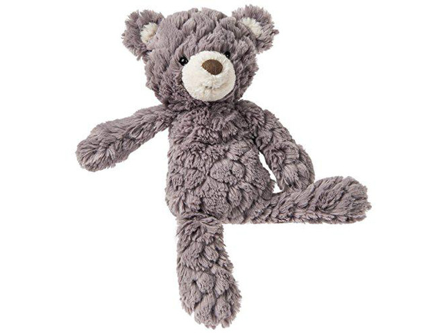Mary Meyer Putty Bear Small Teddy Bear Plush Stuffed Animal Soft Toy, Grey