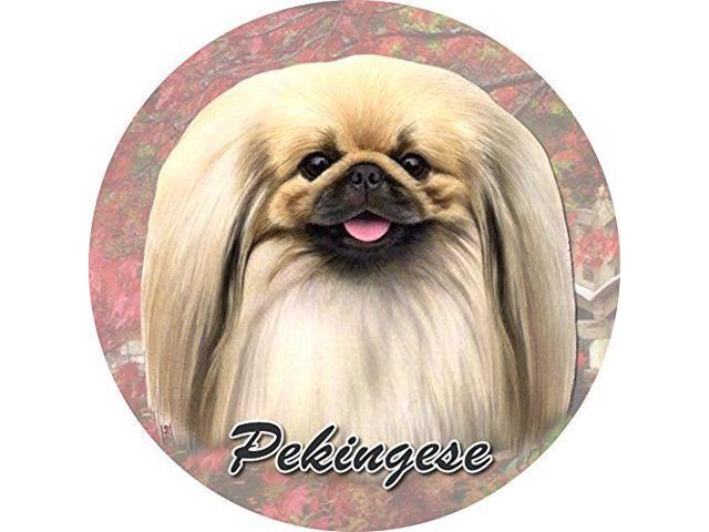 ES Pets Absorbent Stoneware Car Cup Holder Coaster, Pekingese