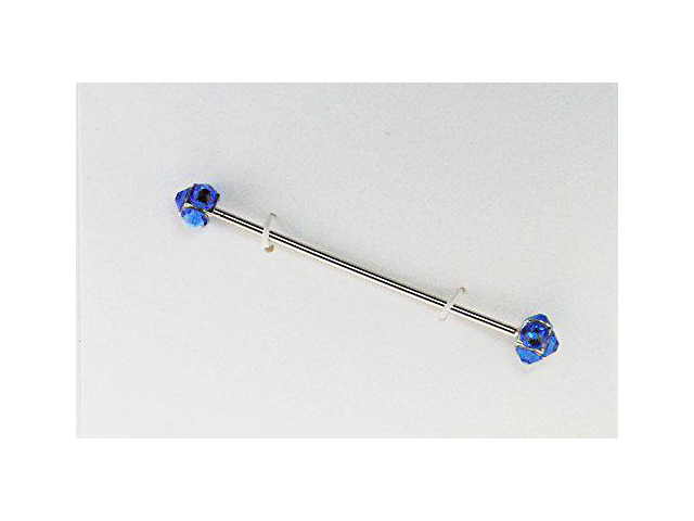 Finishing Touch Crystal Collar Bar - Sapphire/rhodium