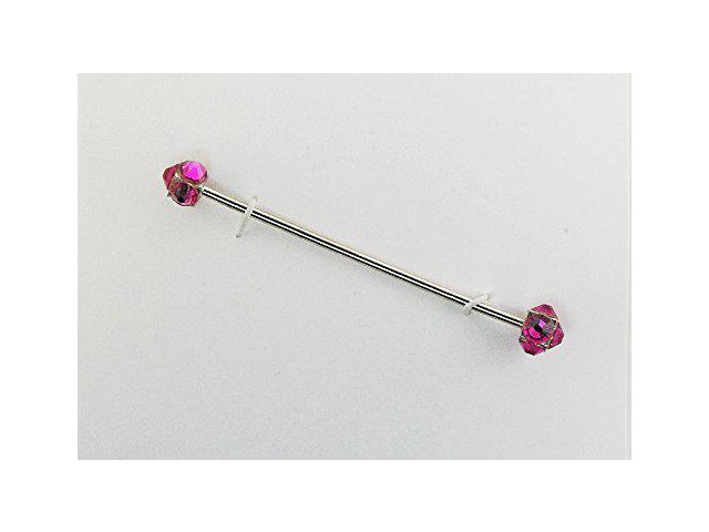 Finishing Touch Crystal Collar Bar - Fuschia/rhodium