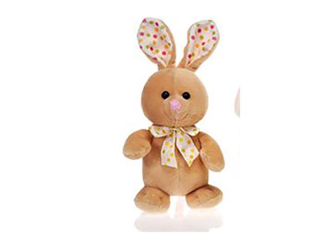 Standing Light Brown Bunny with Polka Dot Bow 8' By Fiesta