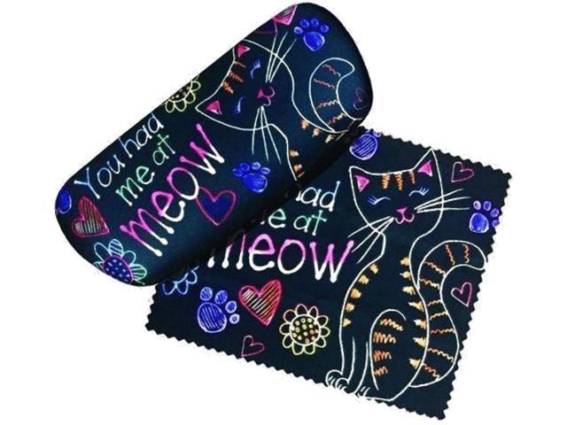 Spoontiques Padded You had me at Meow (Cat) Eye Glass Case and Lens Cloth