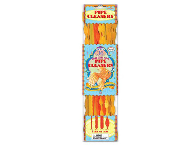 eeBoo Orange and Gold Pipe Cleaners Craft Kit - Gold Fish Colors
