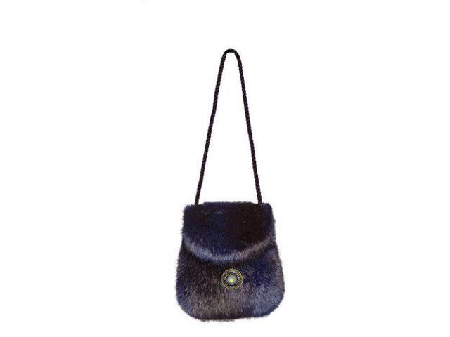 Rhapsody Midnight Blue Faux Fur Dress Wristlet Purse 7' by Christine Clarke