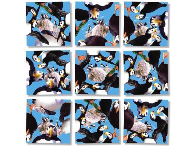 B Dazzle Puffins Scramble Squares 9 Piece Puzzle