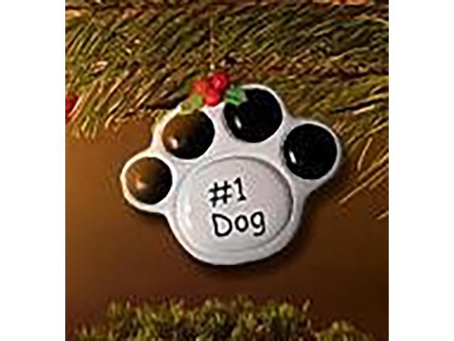 #1 Dog Paw Print Ornament
