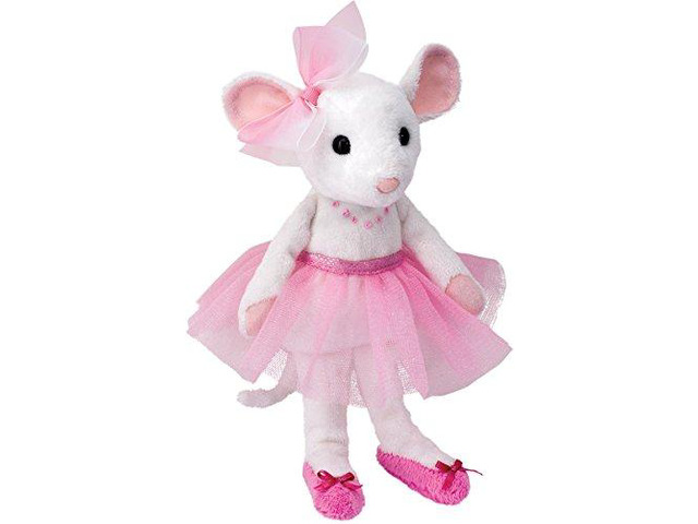 Petunia White Mouse with Tutu Small 9' by Douglas Cuddle Toys