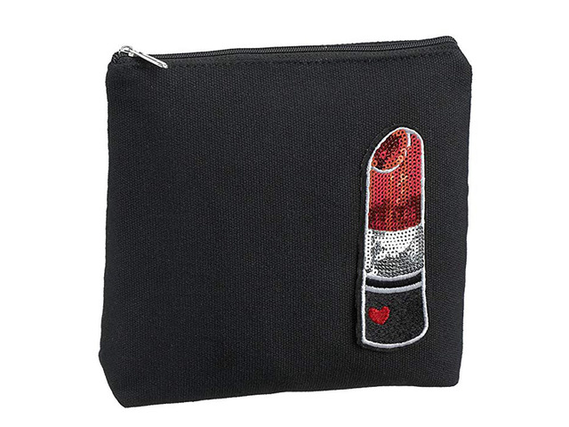 Ganz KABOOM! Patches - Black Cosmetic Bag, Lipstick