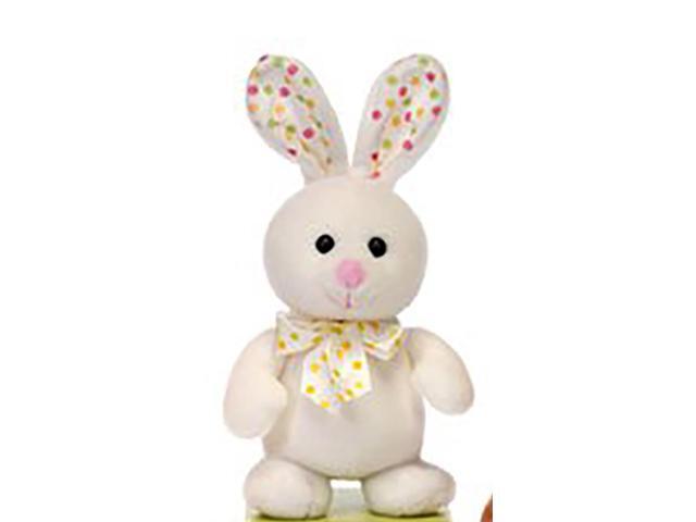 Standing White Bunny with Polka Dot Bow 8' By Fiesta