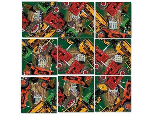 B Dazzle Vintage Tractors Scramble Squares 9 Piece Puzzle