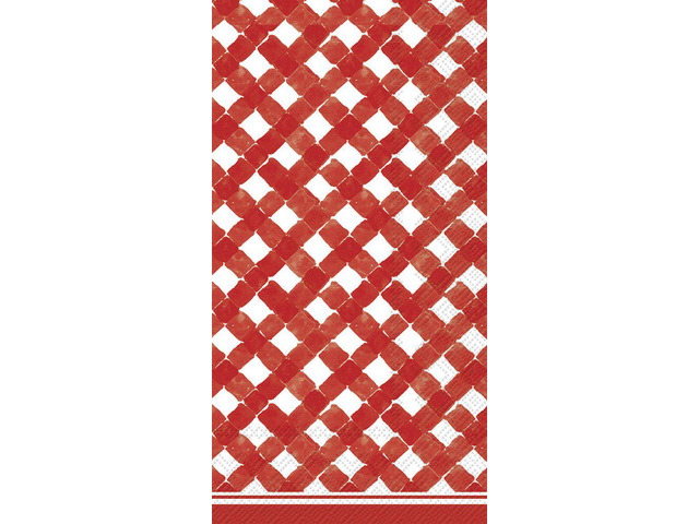 Boston International BF016501 Roseanne Beck Guest Towels Red Gingham