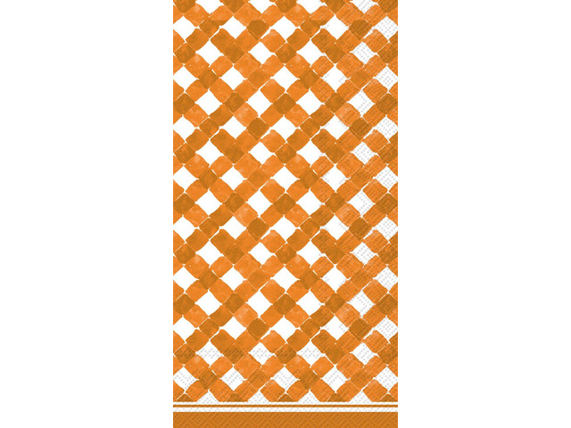 Boston International BF016502 Roseanne Beck Guest Towels Orange Gingham