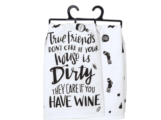 Primitives by Kathy 33209 LOL Made You Smile Dish Towel, 28' x 28', True Friends